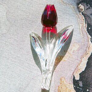 Swarovski Crystal Red Tulip figurine - New in Original Box